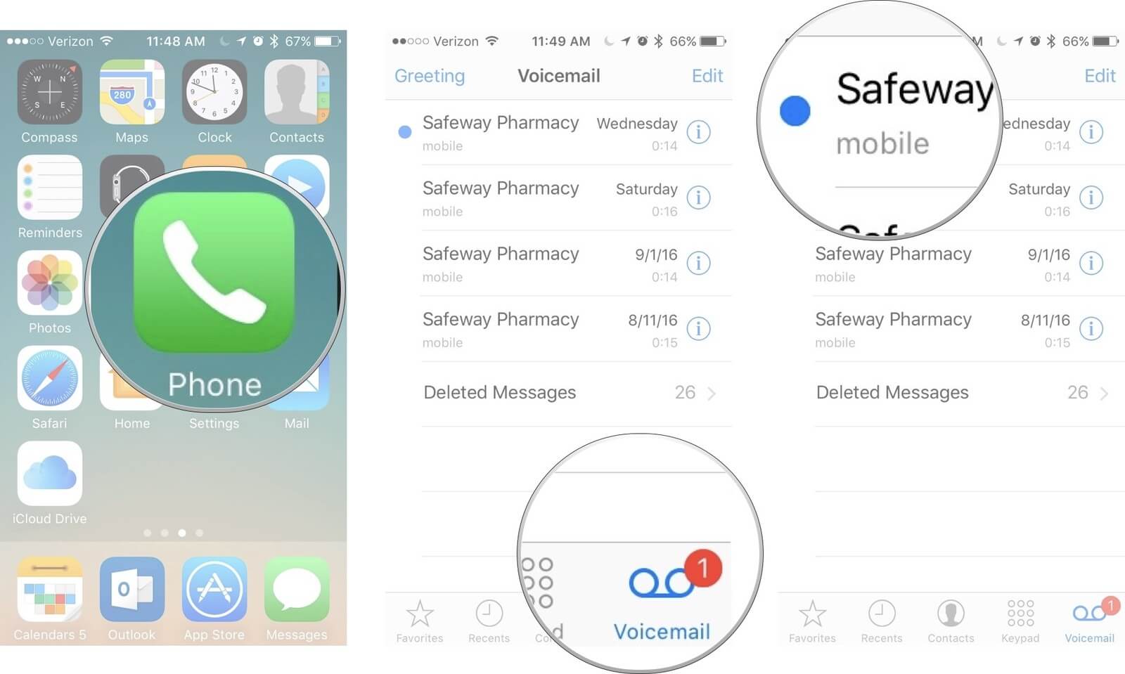 how to get rid of voicemail notification on iphone