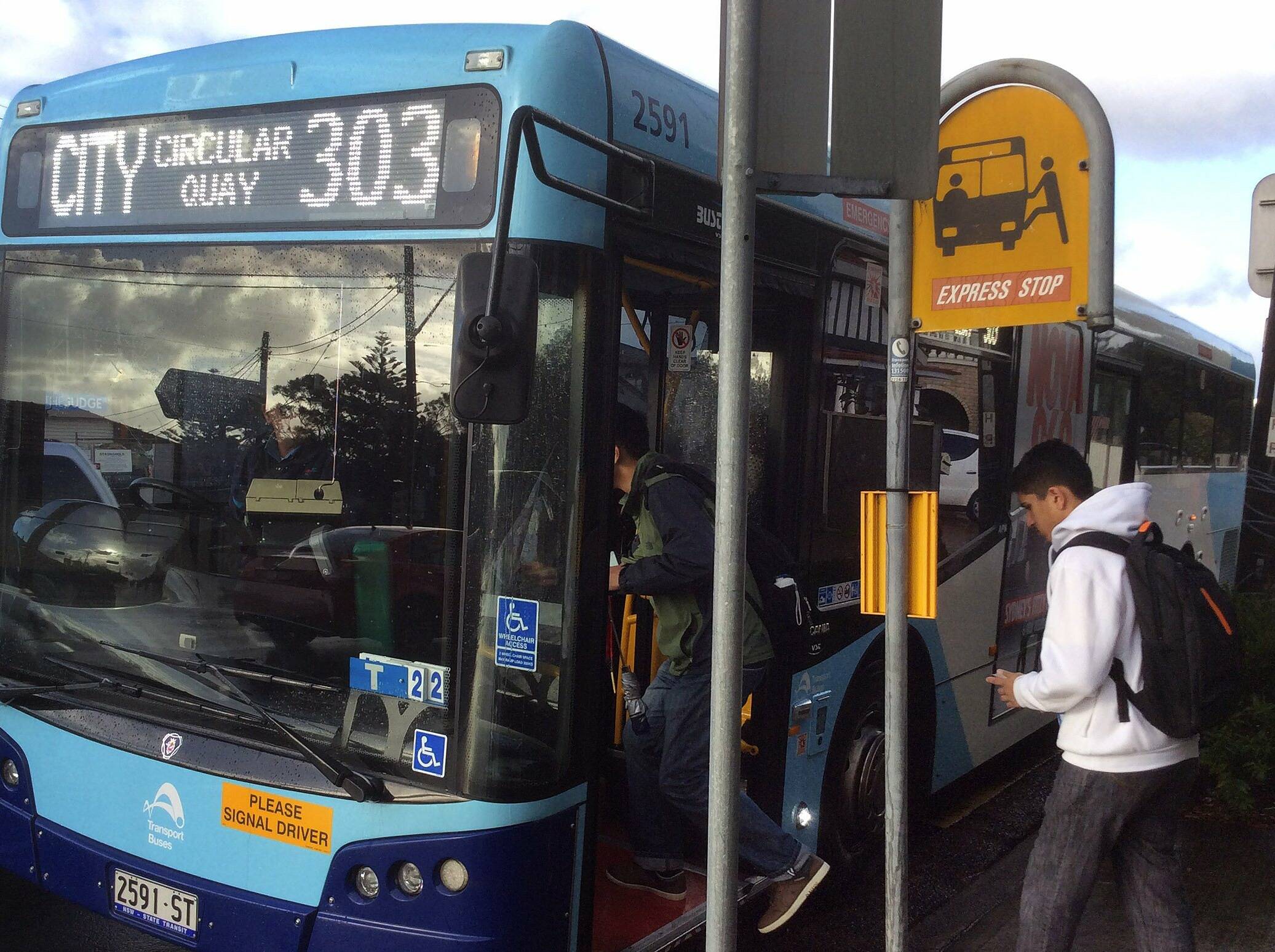 303 bus route sydney