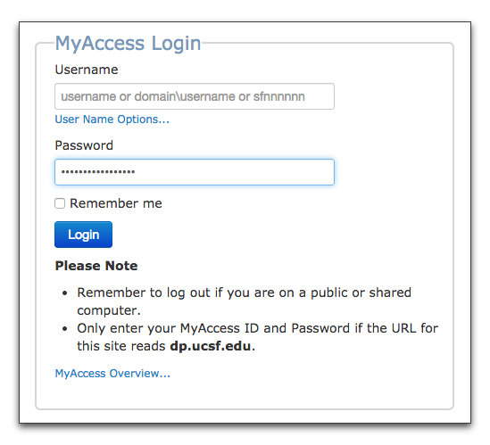 ucsf myaccess