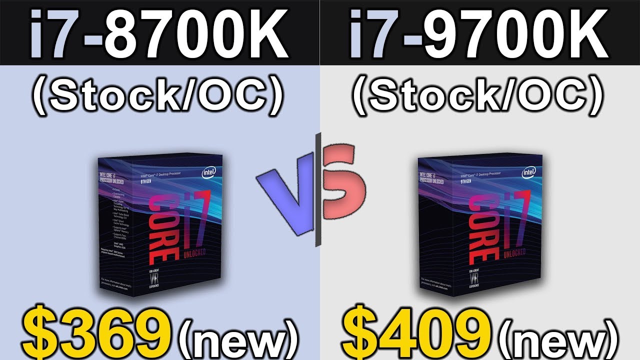 i7 8700k vs i5 9700k