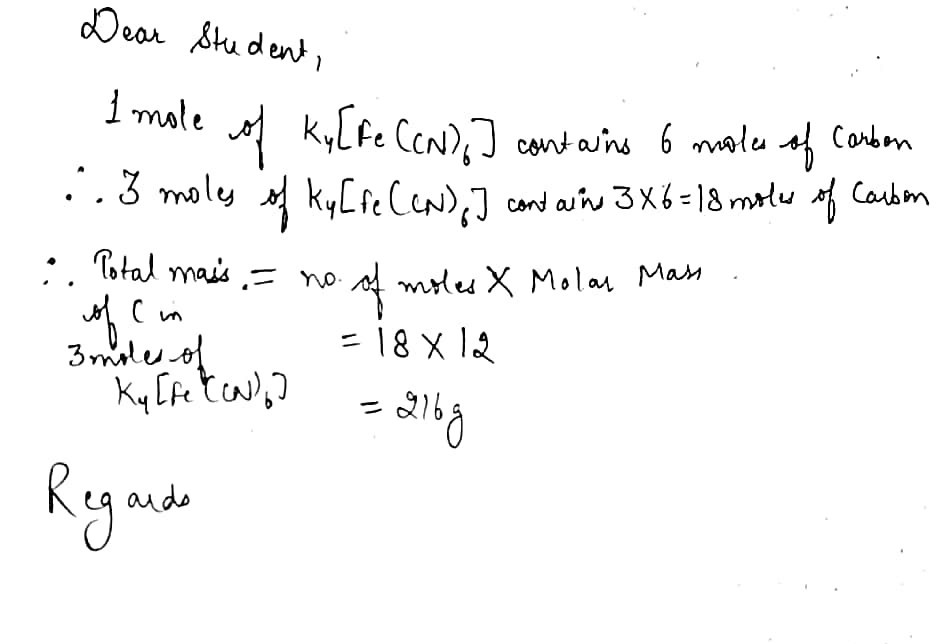 molar mass of k4fe cn 6