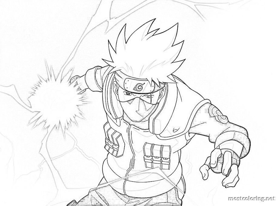 kakashi coloring page