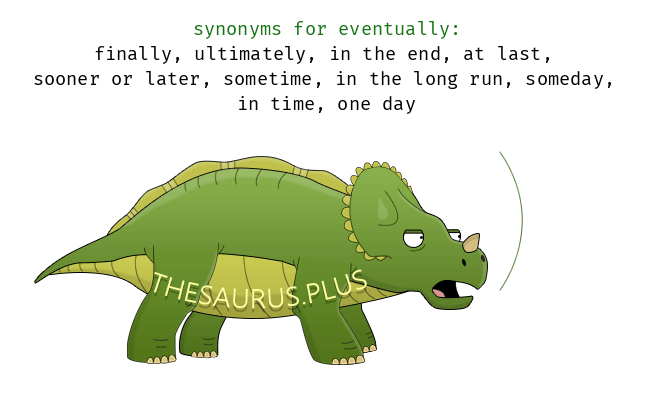 synonyms of eventually