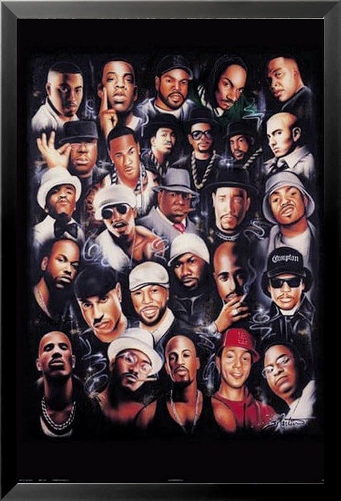 framed hip hop posters