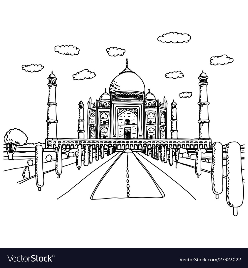 taj mahal doodle