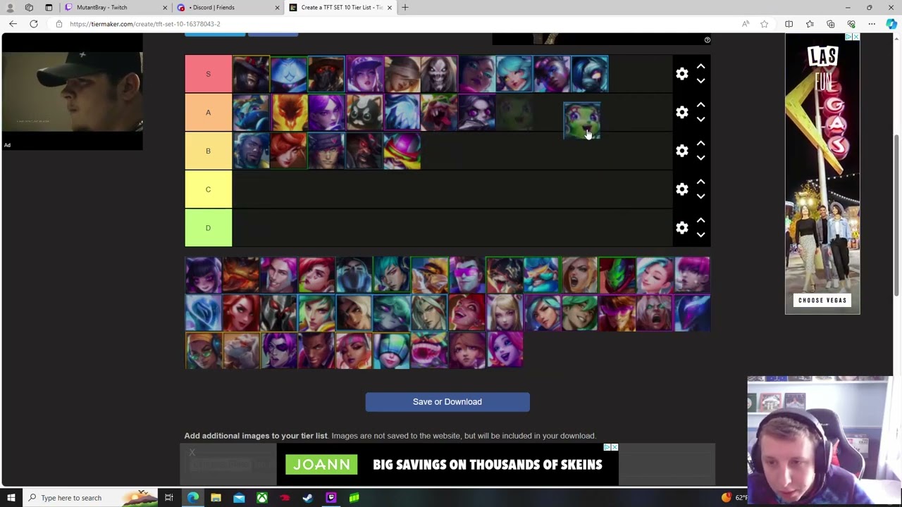 set 10 tier list