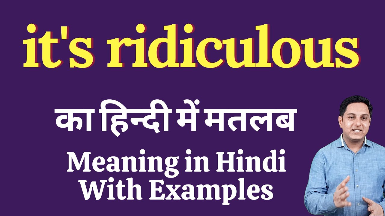 you are ridiculous meaning in hindi