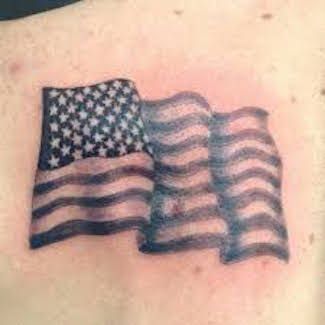 wavy flag tattoo