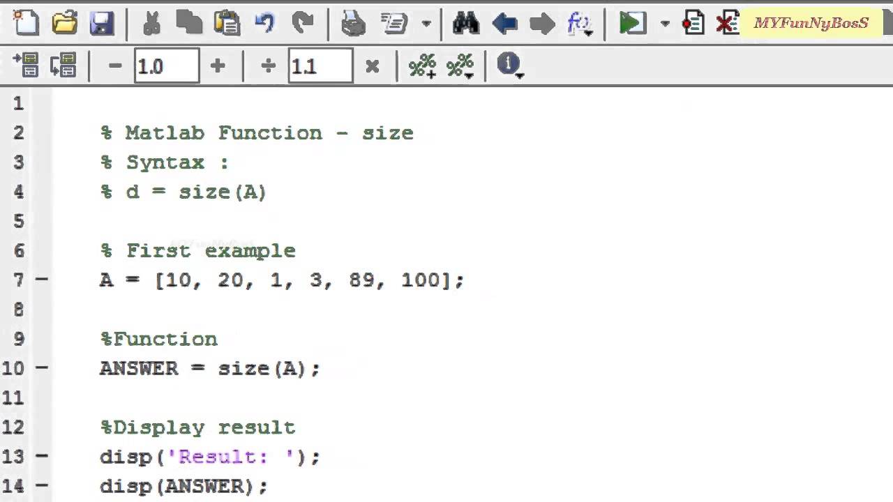 matlab size