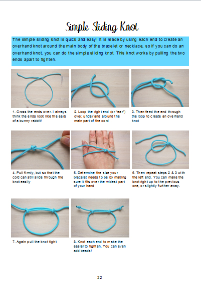 how to make an adjustable bracelet knot