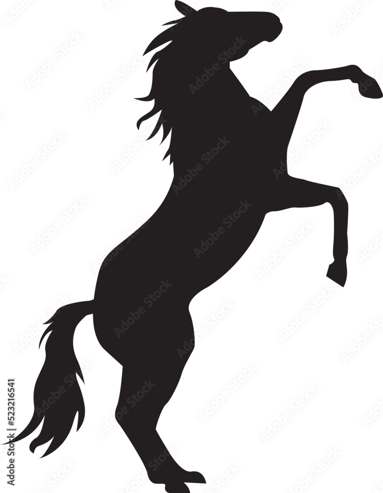 horse silhouette vector