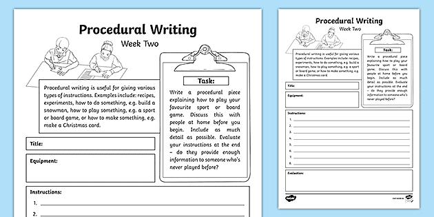 procedural writing template