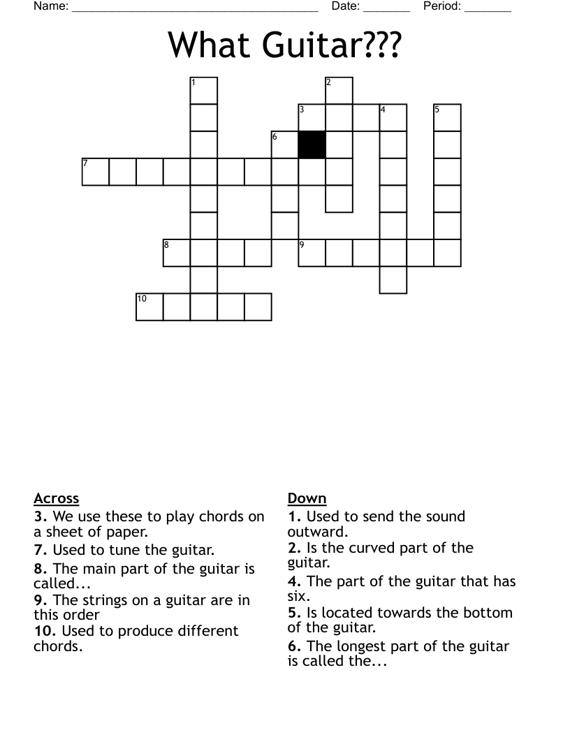 4 stringed guitar crossword clue
