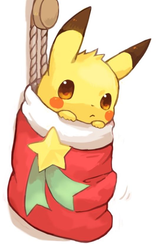 dibujos de pikachu de navidad