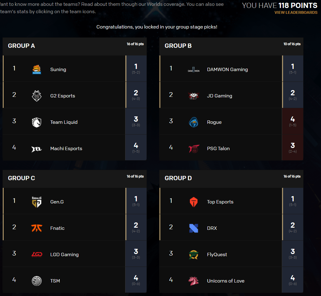 league pickems