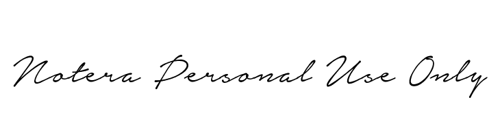 notera personal use only font free download