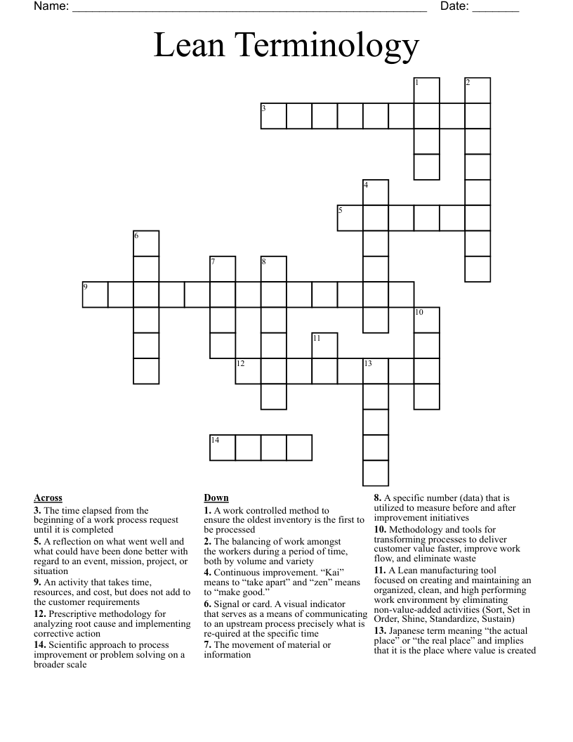 long and lean crossword