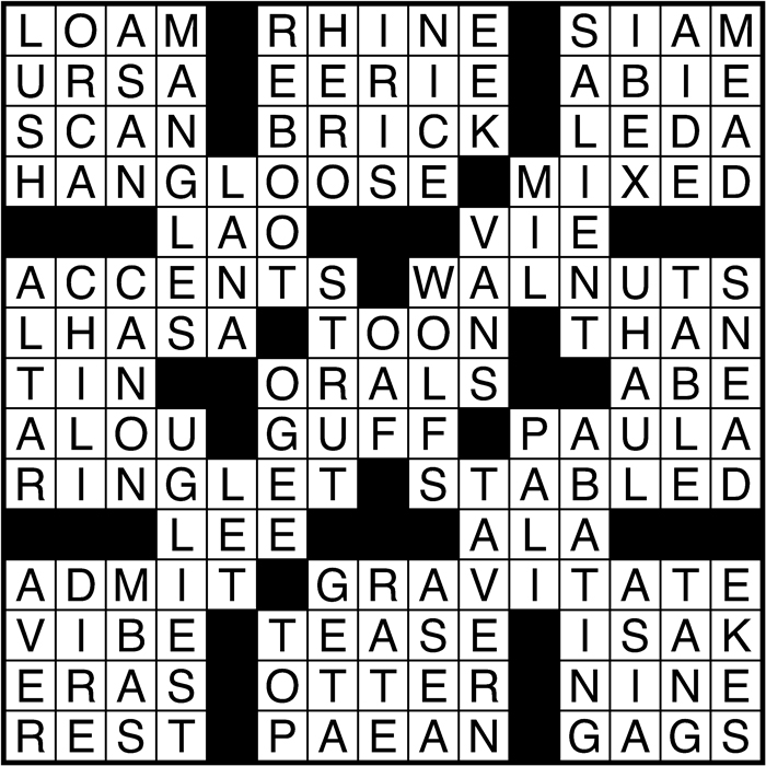 quaff crossword clue