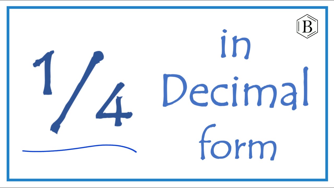 1/4 to decimal