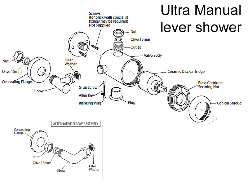 shower handle parts diagram