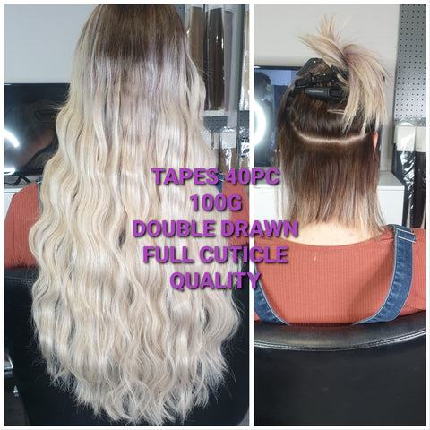 100g hair extensions before and after