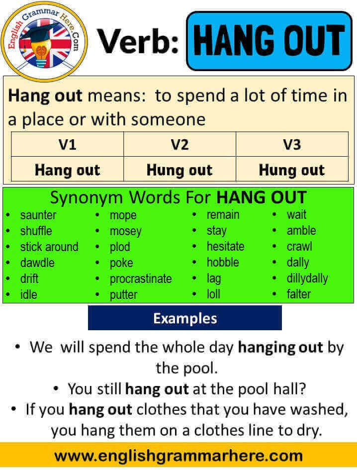 another word for hanging out