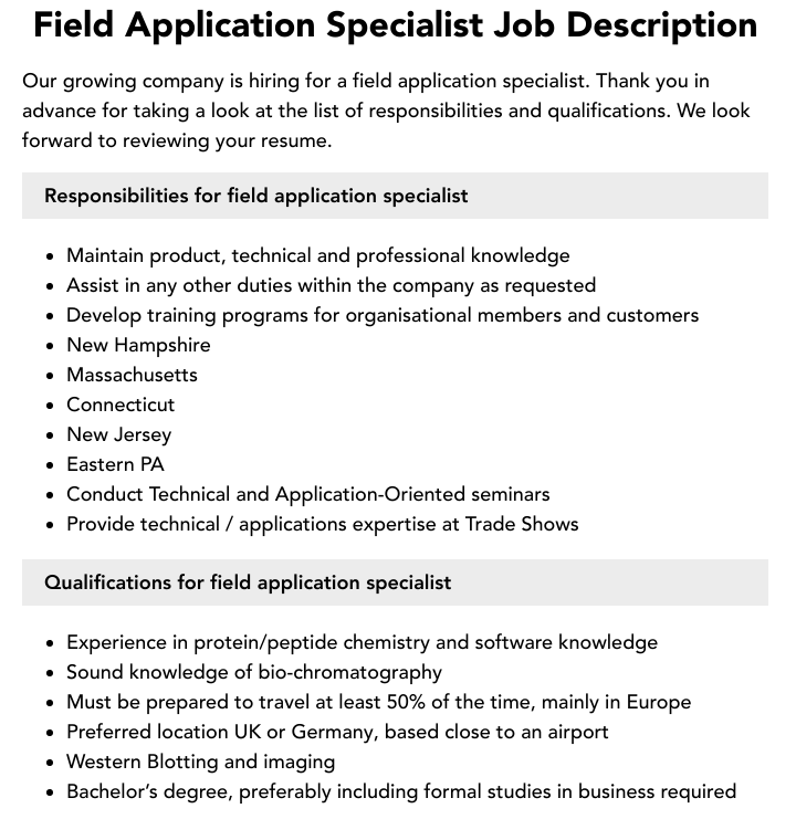 application specialist jobs