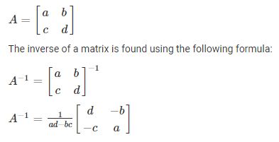 inverse matrix calculator