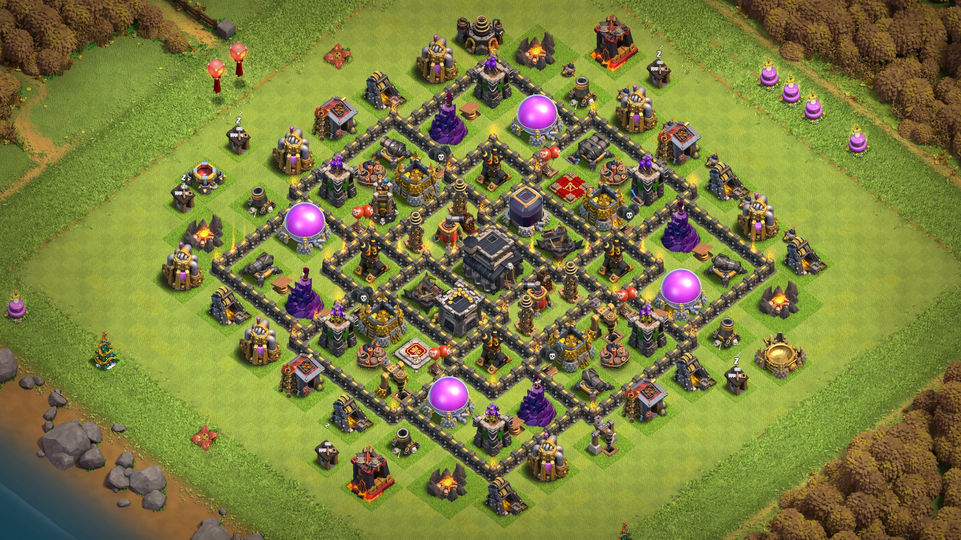 coc town hall 9 base copy