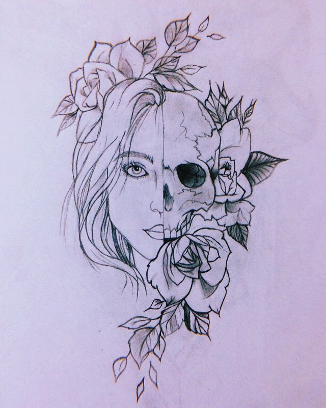 half face tattoo designs