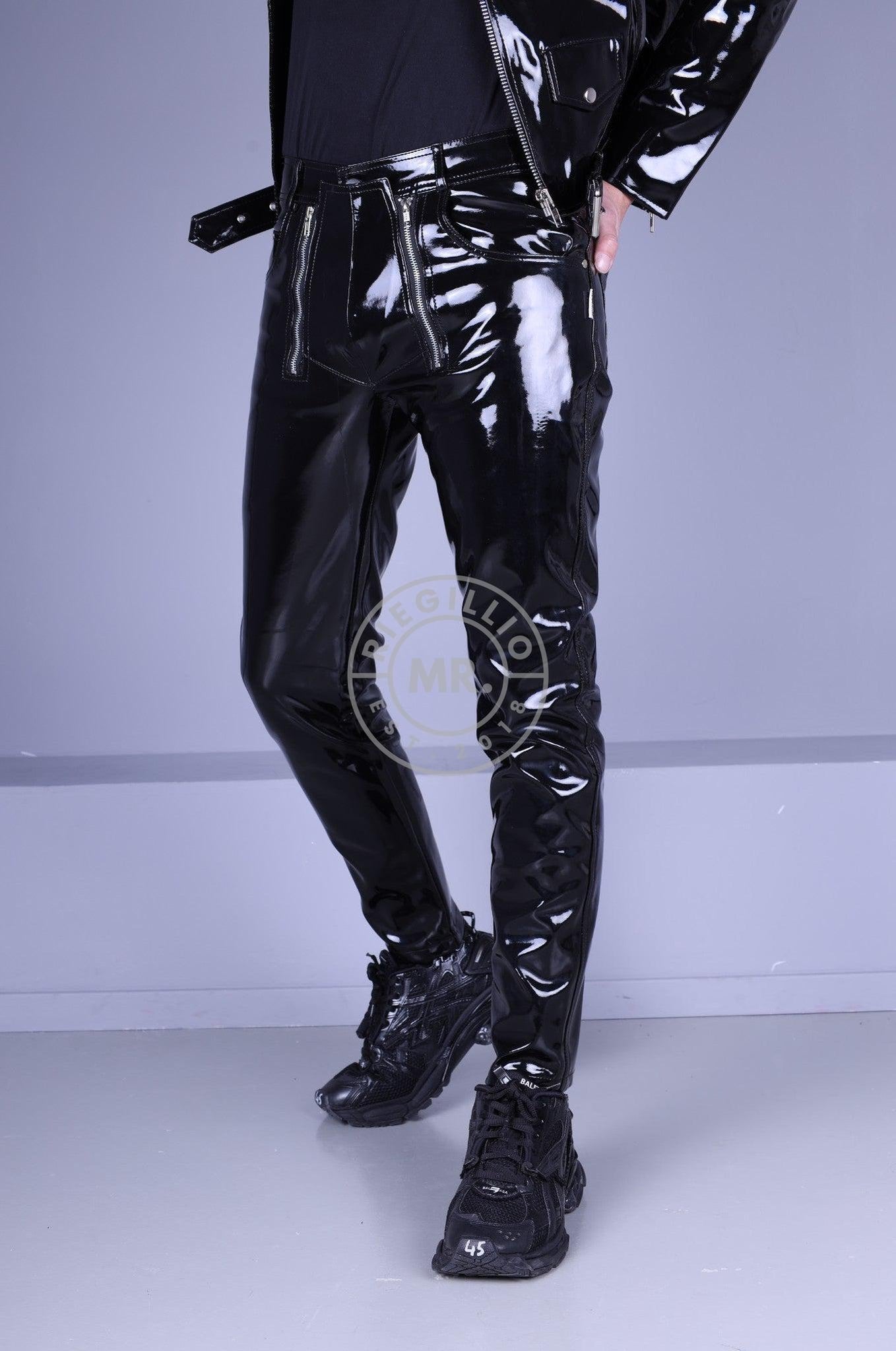 pvc pants zipper