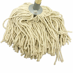 old fashioned mop with wooden handle