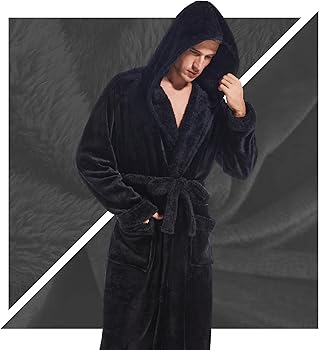 mens hooded dressing gown