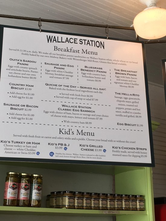 wallace station menu