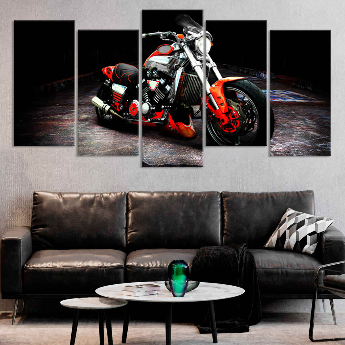 motorcycle wall art