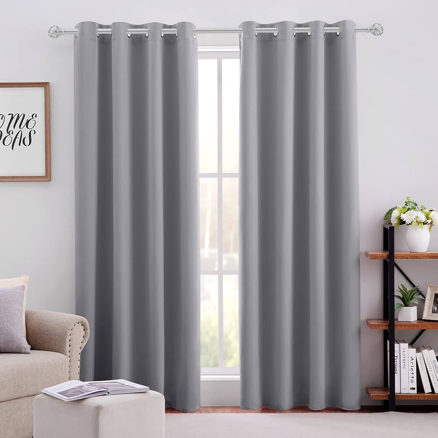 grey drapes for bedroom