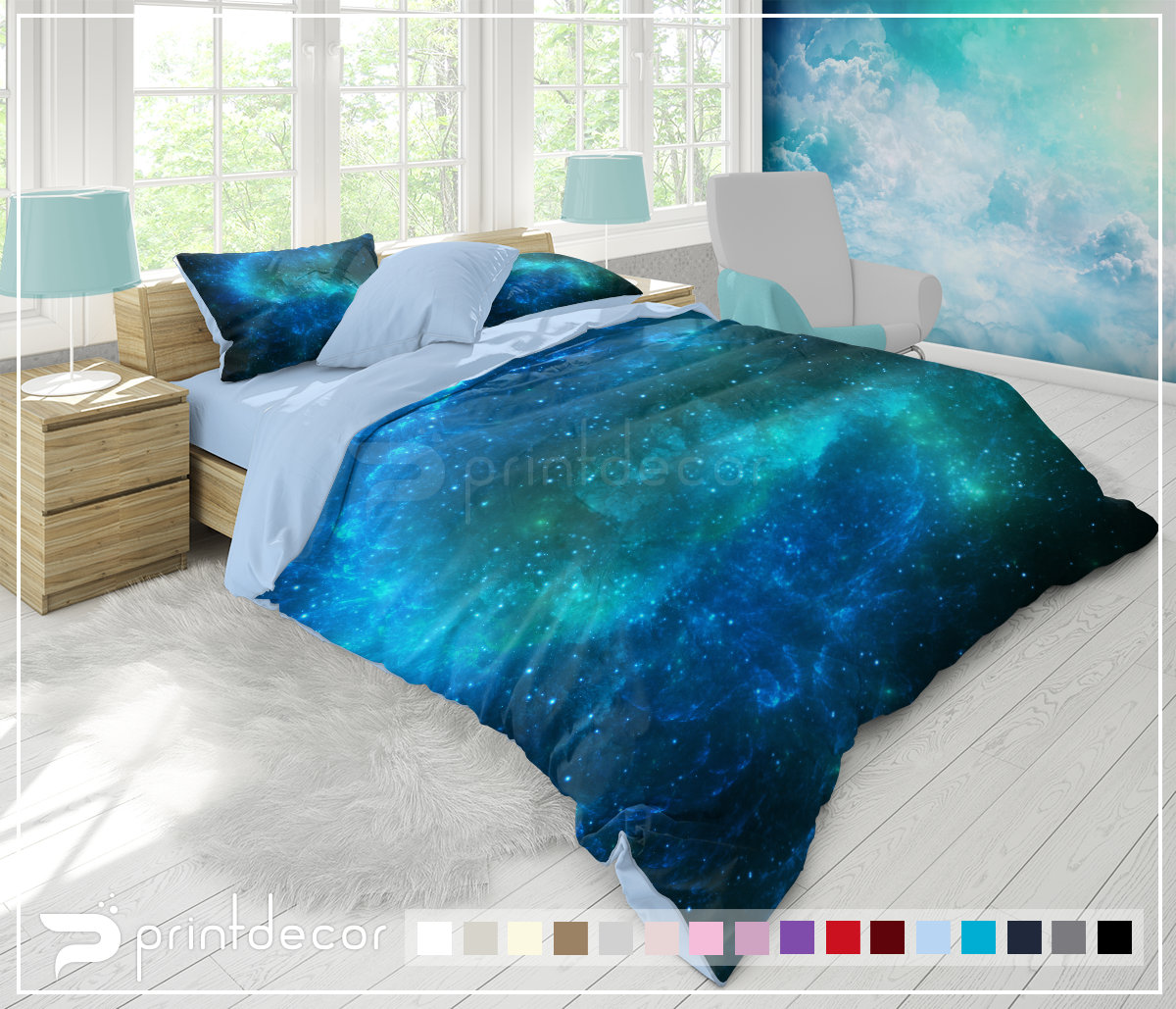 galaxy bedding