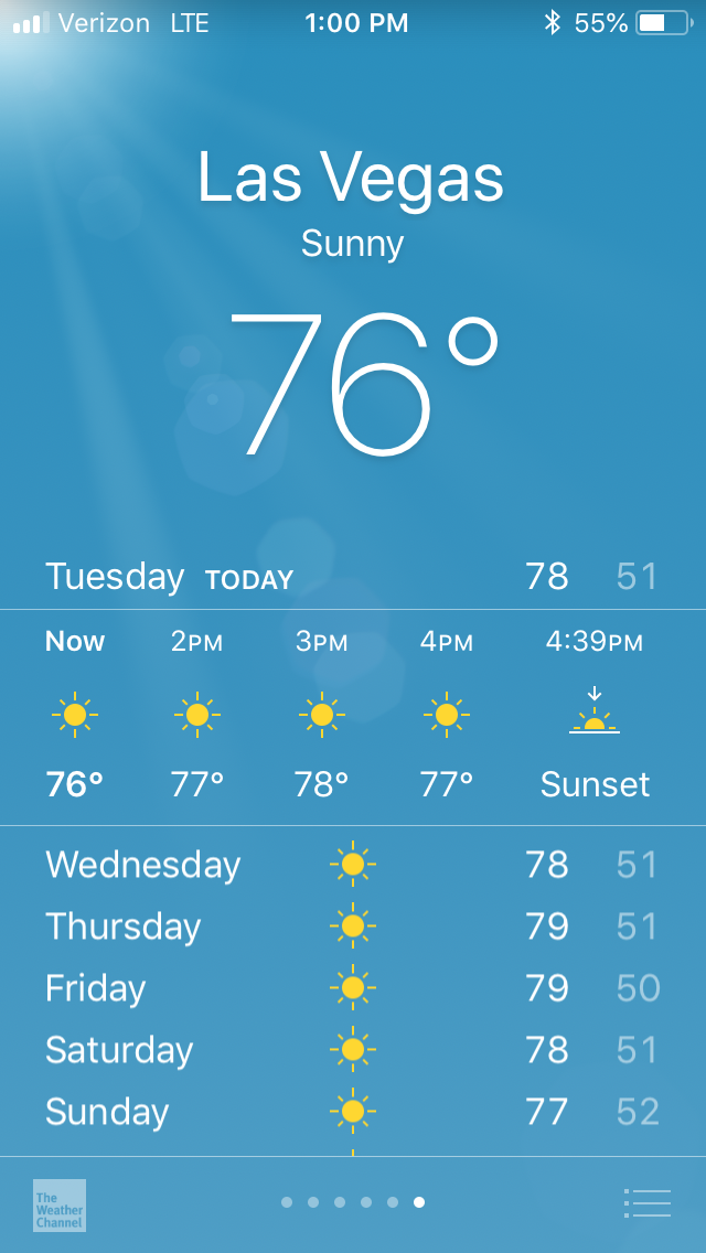 las vegas weather 10 day forecast