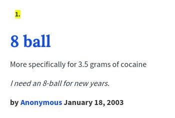 eight ball urban dictionary