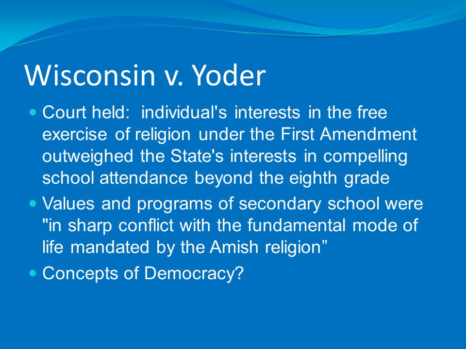 wisconsin v yoder case summary