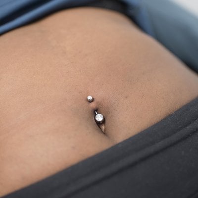 stainless steel belly piercing