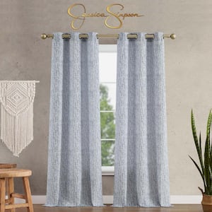 gray textured curtains