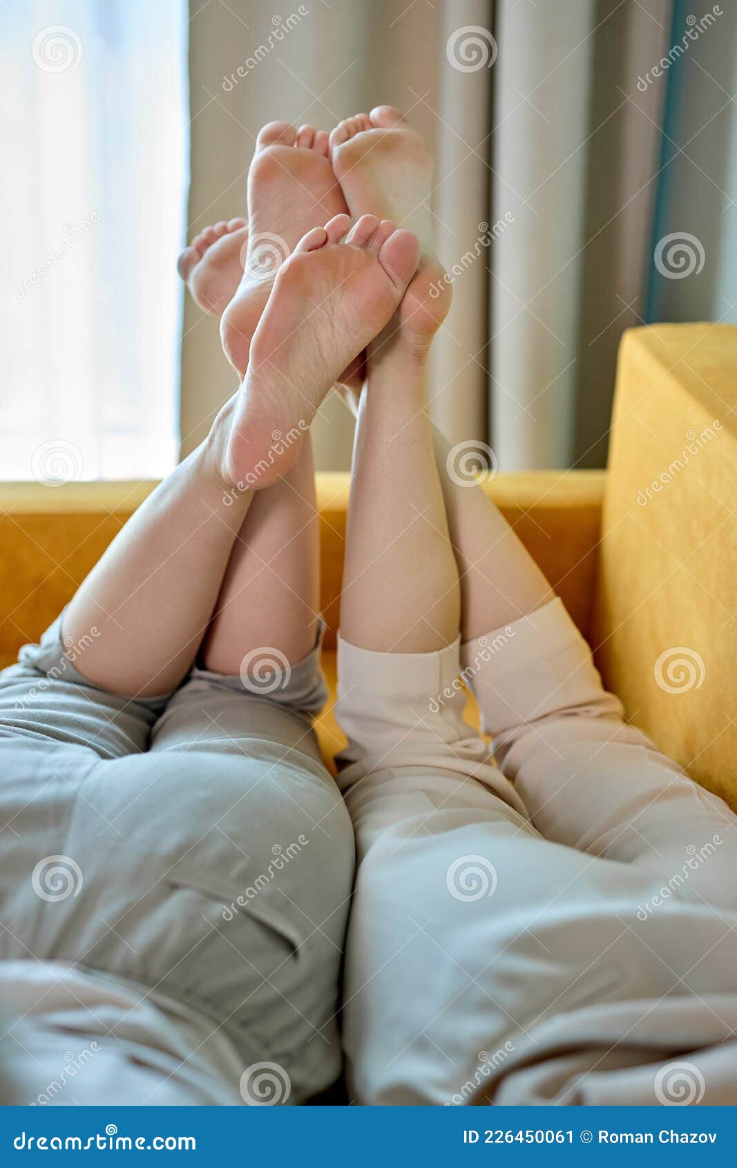 lesbians footsie