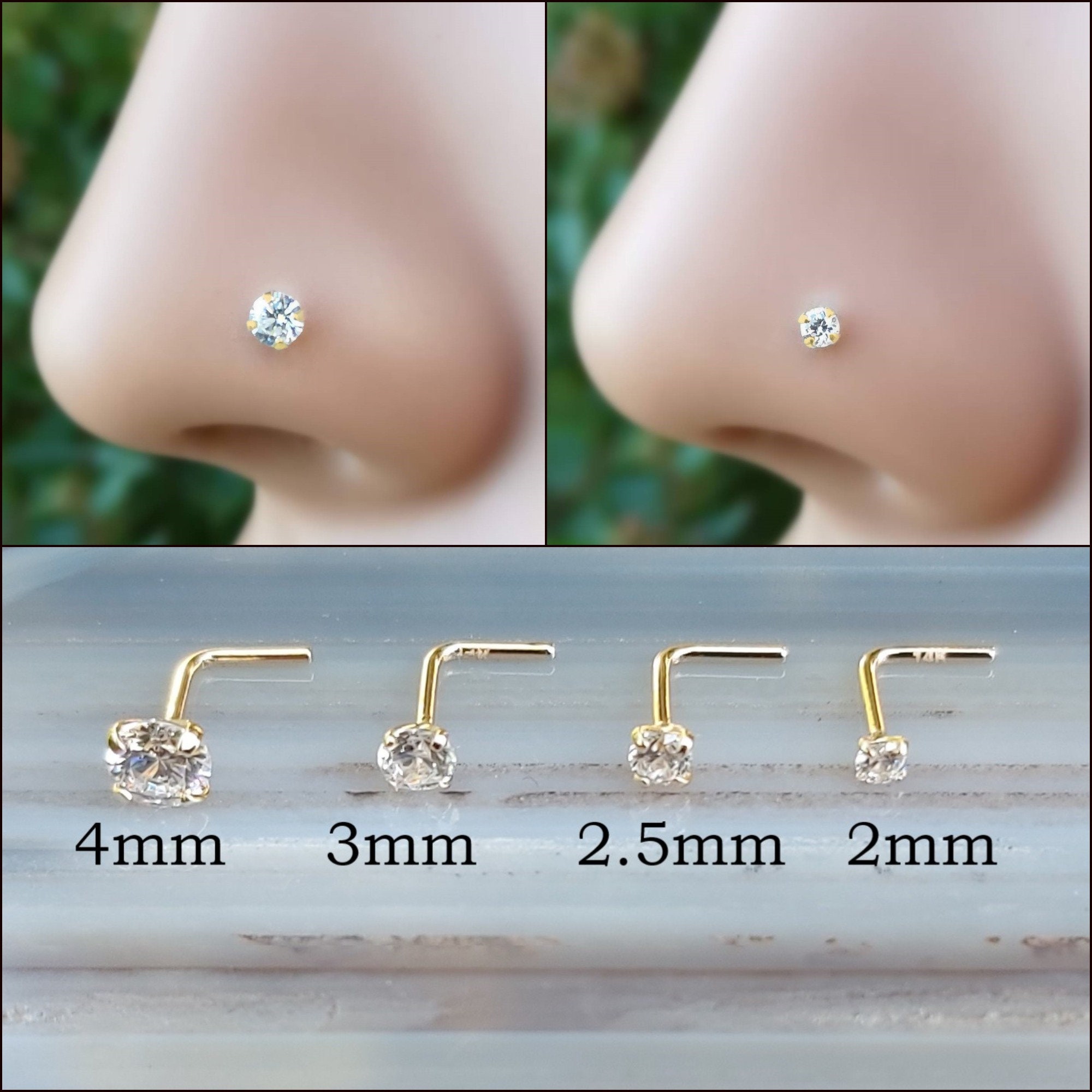 diamond nose ring stud