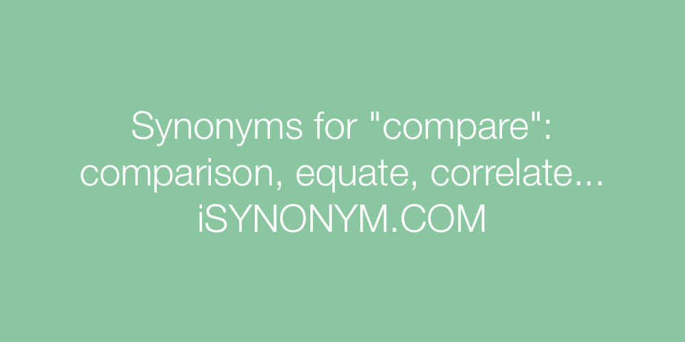 compare synonym