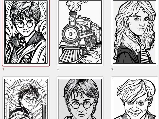 harry potter coloring sheets