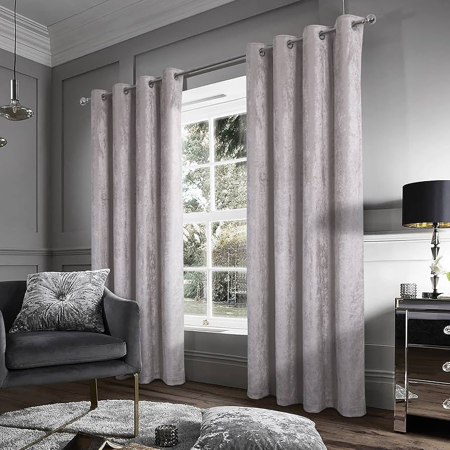 velvet grommet curtains