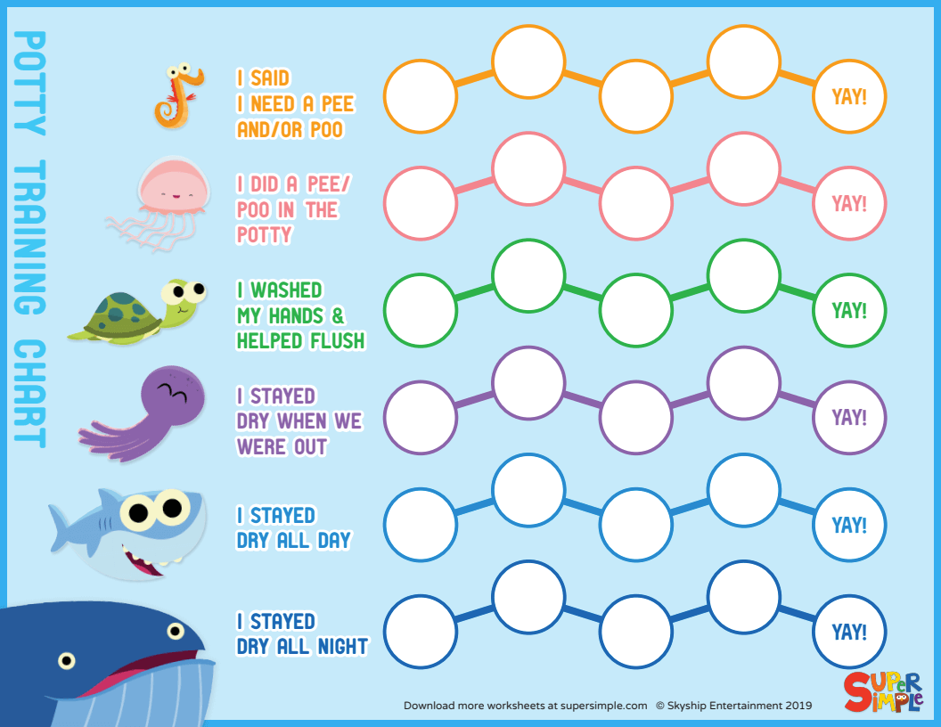 potty training chart printable