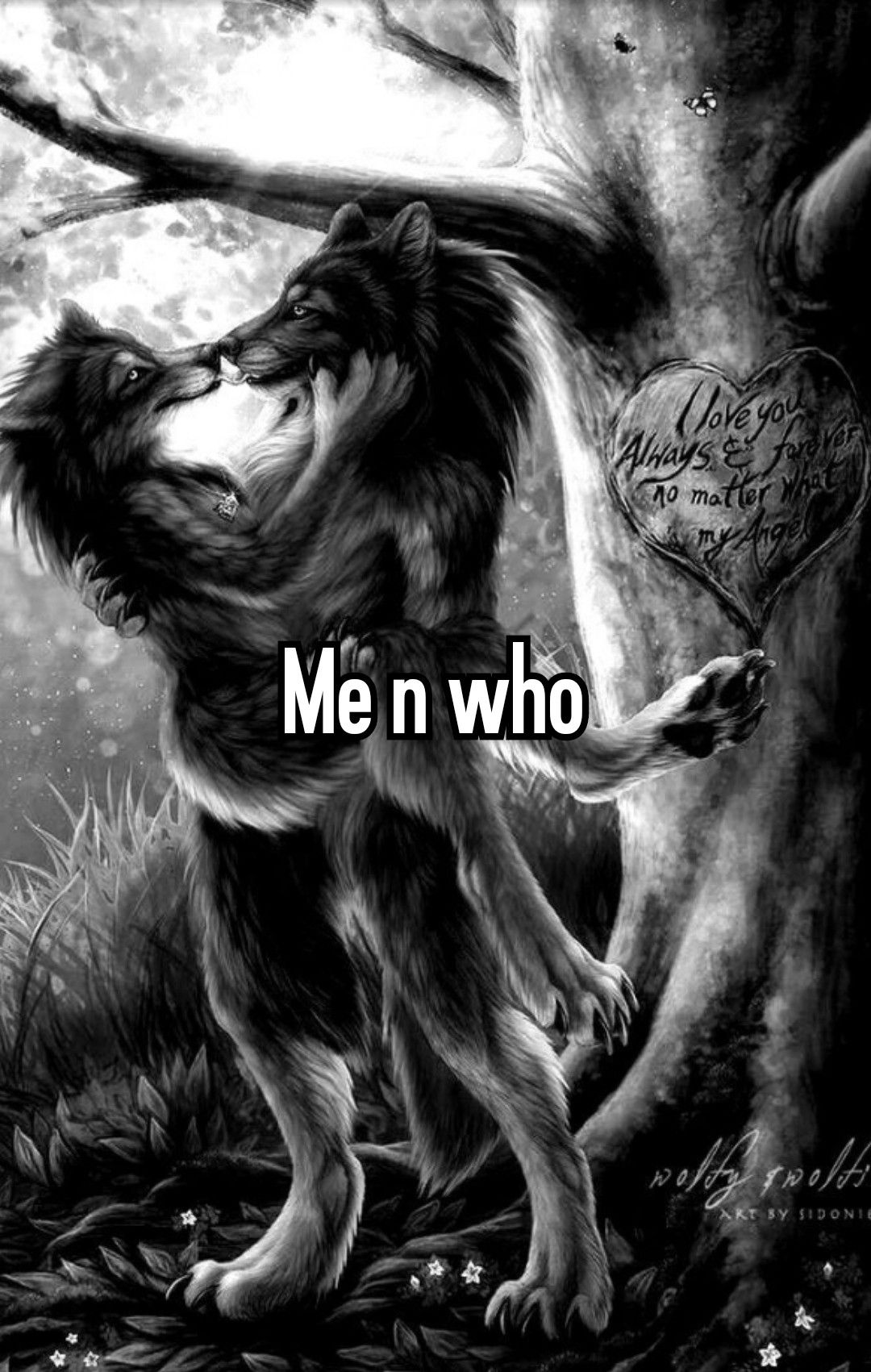 emo wolf meme
