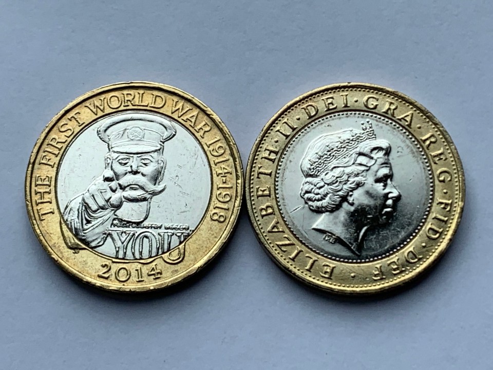 first world war two pound coin 2014